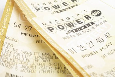 Bir yığın Powerball Loto Biletleri