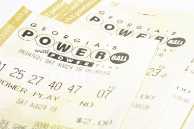 Bir yığın Powerball Loto Biletleri