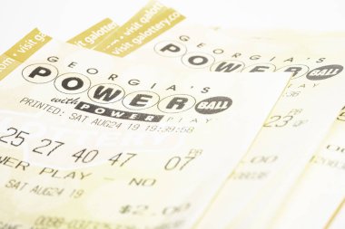 Bir yığın Powerball Loto Biletleri