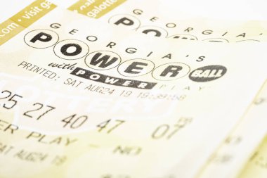 Bir yığın Powerball Loto Biletleri