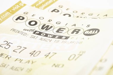 Bir yığın Powerball Loto Biletleri