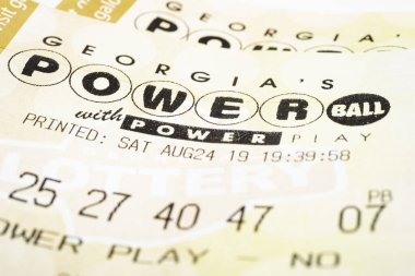 Bir yığın Powerball Loto Biletleri