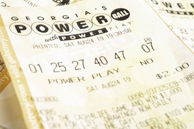 Bir yığın Powerball Loto Biletleri
