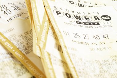 Bir yığın Powerball Loto Biletleri
