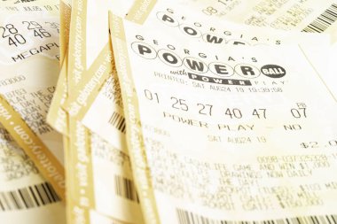 Bir yığın Powerball Loto Biletleri