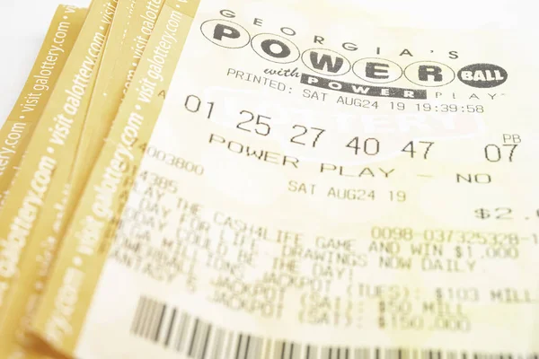 Μια στοίβα από Powerball λαχεία — Φωτογραφία Αρχείου