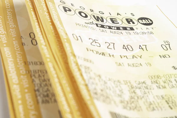 A Stack Of Powerball Lottery Tickets — Stock Photo, Image