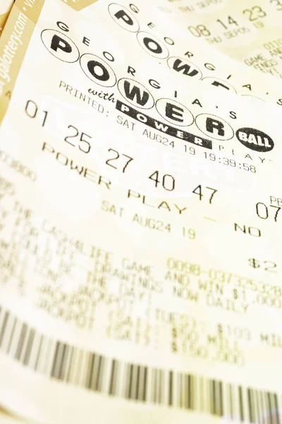 Bir yığın Powerball Loto Biletleri