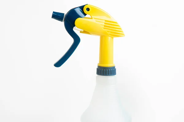 Close Parte Superior Uma Garrafa Dispensador Plástico Spray Líquido Profissional — Fotografia de Stock