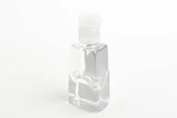 Product Shot Generic Pocket Size Transparent Hand Sanitizer Plastic Dispenser — Stock Photo, Image