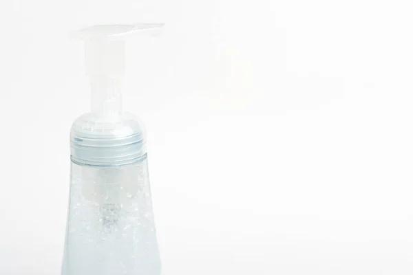 Close Image Translucent Top Pump Bottle Foam Soap Plastic Dispenser — Stock Photo, Image