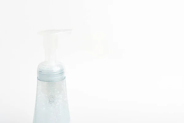 Close Image Translucent Top Pump Bottle Foam Soap Plastic Dispenser — Stock Photo, Image