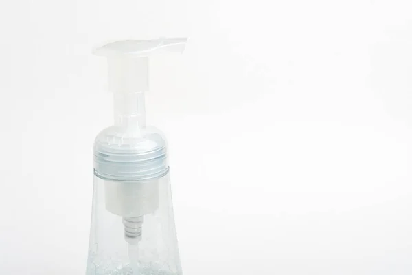 Close Image Translucent Top Pump Bottle Foam Soap Plastic Dispenser — Stock Photo, Image