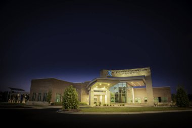 Vidalia, Georgia / ABD - 13 Mart 2020: Meadows Bölgesel Tıp Merkezi 'nden Tommy ve Shirley Strickland Kanser Merkezi.
