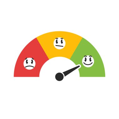 Beş komik ifadeler ile müşteri memnuniyeti metre. Web siteniz veya yazdırmanız için kullanımı kolay.