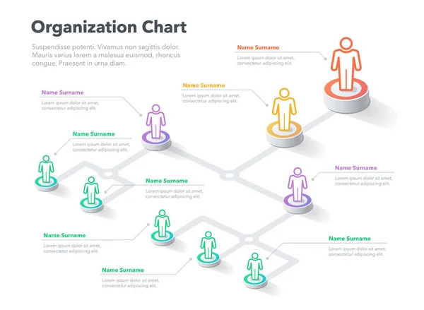 Σύγχρονο Απλό Πρότυπο Οργανογράμματος Ιεραρχία Εταιρείας Θέση Για Περιεχόμενό Σας — Διανυσματικό Αρχείο