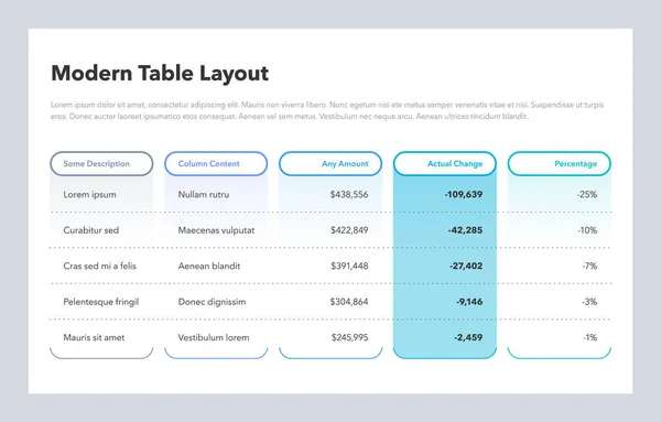 Diseño Mesa Negocios Simple Diseño Plano Fácil Usar Para Sitio — Vector de stock