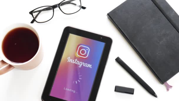 Yaroslavl Rusia Abril 2019 Algunos Problemas Con Aplicación Instagram Aplicación — Vídeo de stock