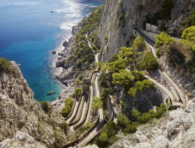 Capri. Krupp üzerinden panoramik görünümü