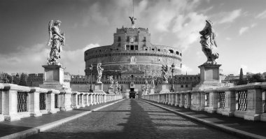 Roma. Ponte Sant'Angelo'dan Castel Sant'Angelo