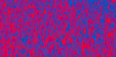 Mavi ve kırmızı tonlarda soyutlama. Çeşitli bitkilerden arka plan. Çiçekler, laleler, dallar, farklı renkte doğal bitkiler.