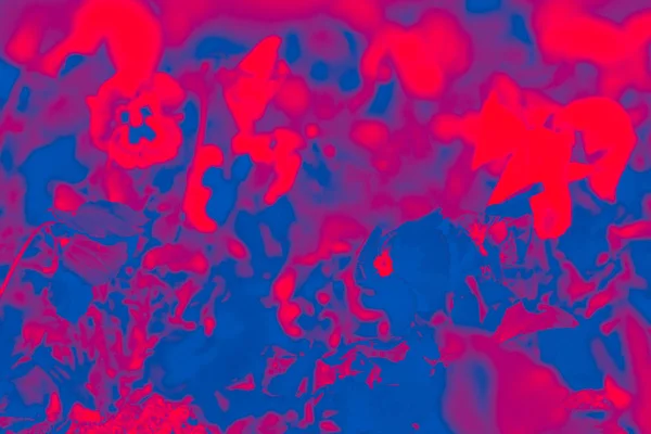 Abstraction in blue and red tones. Background from various plants. Flowers, tulips, branches, natural plants in a different color.