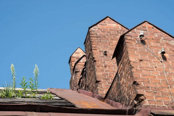 Ruins Old Palace Brick Walls Towers Broken Glass Ruins Old — Stock Photo, Image