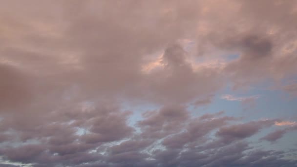 Růžový Západ Slunce Dešti Černé Bouřkové Mraky Modré Nebe Západ — Stock video