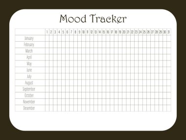 Ruh hali izleyici. Kurşun dergileri ve takvim tasarımları için ideal boş şablon. Vektör tasarımı.