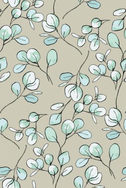 Okaliptüs Populus. Çiçekçi bitkiler. İhale yaprakları 