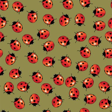 Coccinella. Kırmızı böcekler güneşin sembolüdür. Siyah noktalı böcek. Güneşte Coccinella