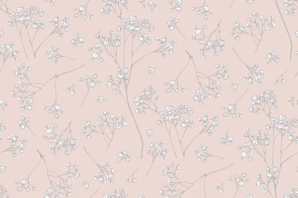 Gypsophila çiçekleri. Kırılgan ve havadar beyaz çiçekler. Rustik tarzda kolay yazdırma
