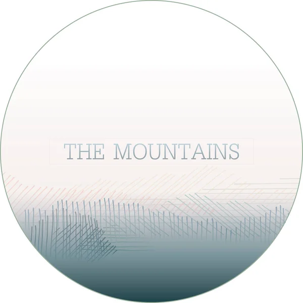 Dessin Avec Des Traits Croquis Des Sommets Montagneux Dans Brouillard — Image vectorielle