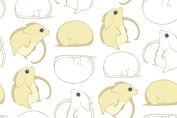Animales Fantásticos Ilustración Para Niños Una Criatura Que Parece Ratón — Archivo Imágenes Vectoriales