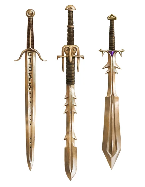 Eski kılıçlar. Fantezi. Ayarlamak