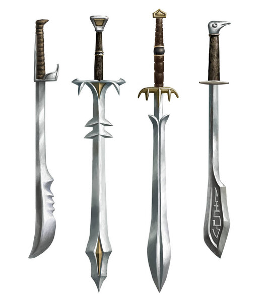 Ancient swords. Fantasy. Set