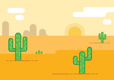 Meksika Çölü. Manzara. Düz. Arka plan