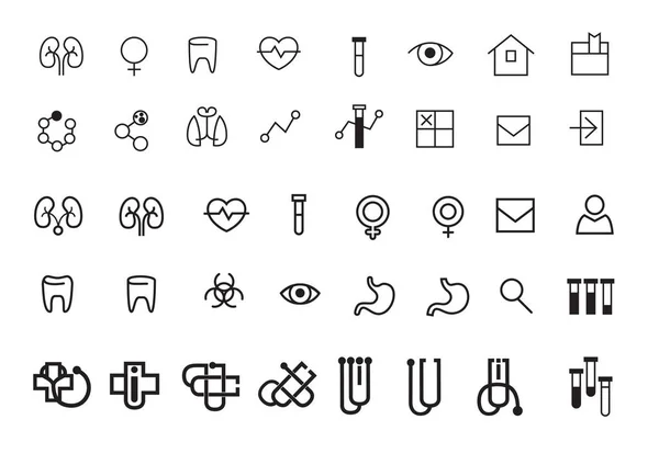 Tıbbi simgeler koleksiyonu. Vektör Seti.