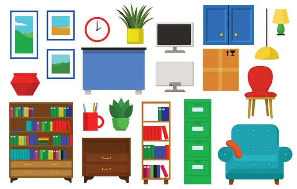 Mobilya. Renkli vektör seti