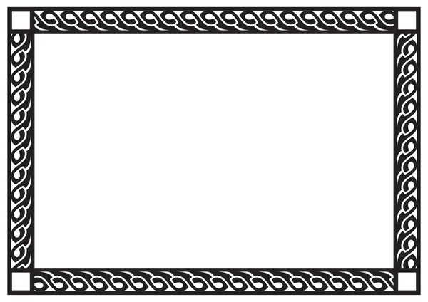 Geometrik desenli dekoratif çerçeve. Izole