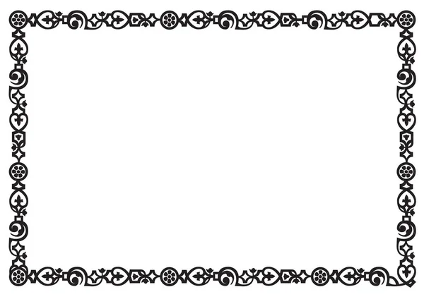 Geometrik desenli dekoratif çerçeve. Izole