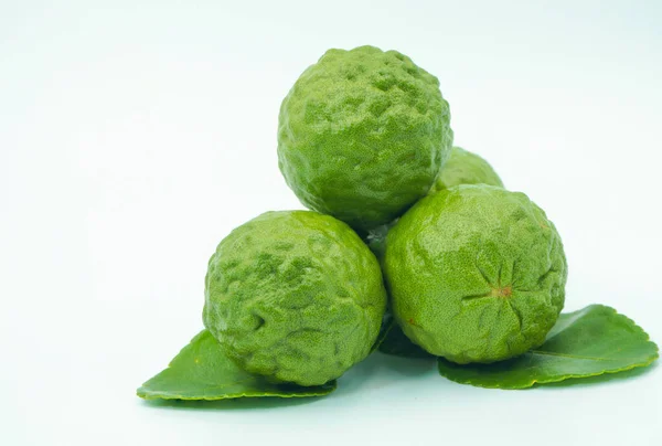 Fruta Fresca Bergamota Con Hoja Cortada Por Mitad Bergamota Sobre — Foto de Stock