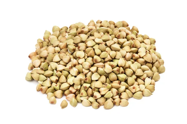 Pile of green buckwheat — Stock Photo, Image