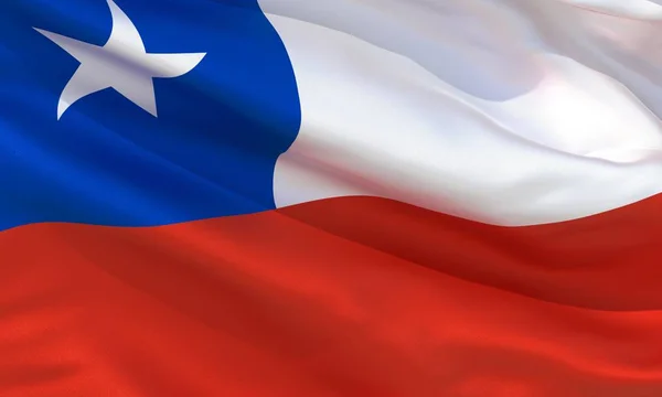 Material Seda Realista Chile Ondeando Bandera Textura Tela Detallada Alta —  Fotos de Stock