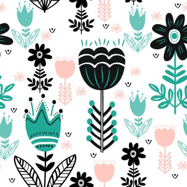 İskandinav halk etno yüzey dikişsiz desen