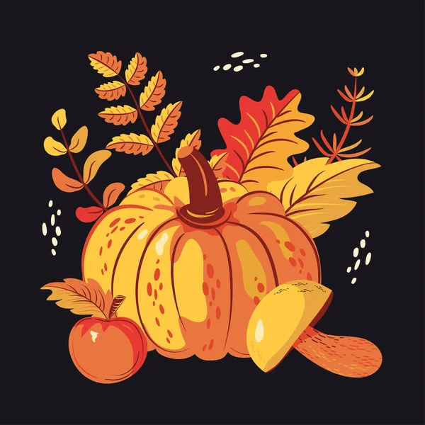Récolte d'automne fixé — Image vectorielle