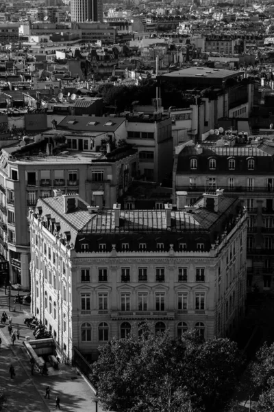 Edifícios Incríveis Meio Uma Cidade Cores Preto Branco — Fotografia de Stock