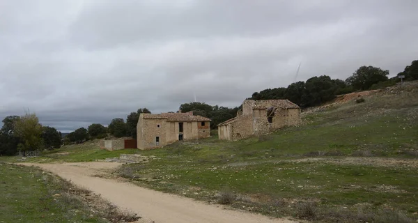 Casas Abandonadas Pueblo Deshabitado —  Fotos de Stock