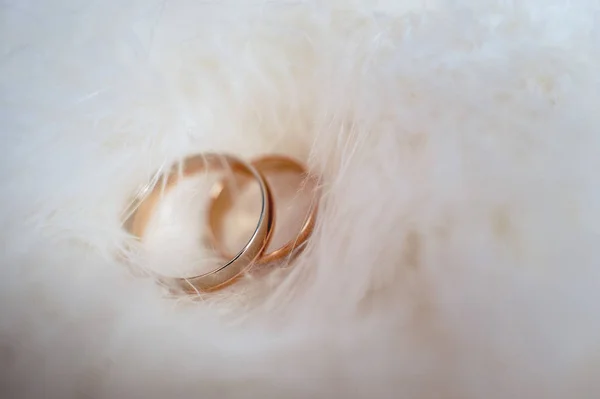 Anéis de casamento, close-up — Fotografia de Stock