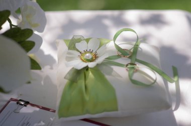 Düğün yüzükleri, yakın çekim